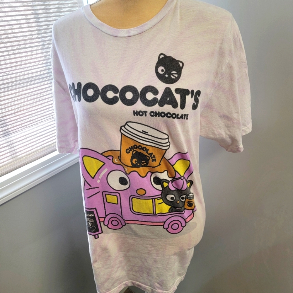 Chococat Sanrio Food Truck Tie-Dye T-Shirt BoxLunch Exclusive Womens Large - Picture 2 of 7